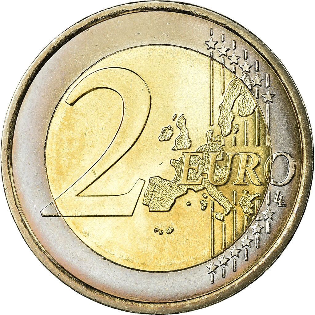 França, 2 Euro, 2001, MS(63), Bimetálico, Gadoury:8., KM:1289