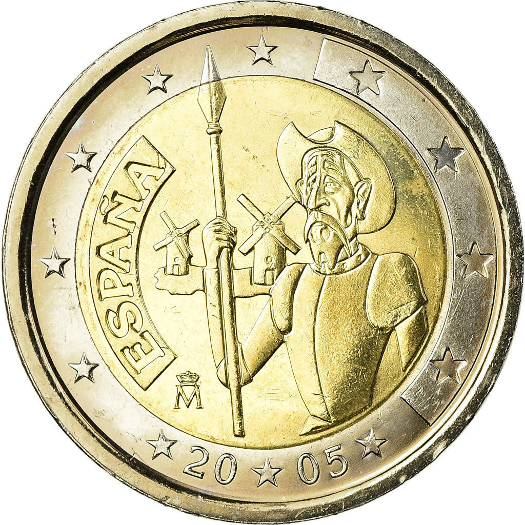 Spagna, 2 Euro, Don Quichotte, 2005, SPL, Bi-metallico, KM:1063