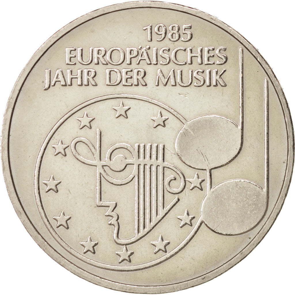 GERMANY - FEDERAL REPUBLIC, 5 Mark, 1985, Stuttgart, Germany, MS(60-62), Copp...