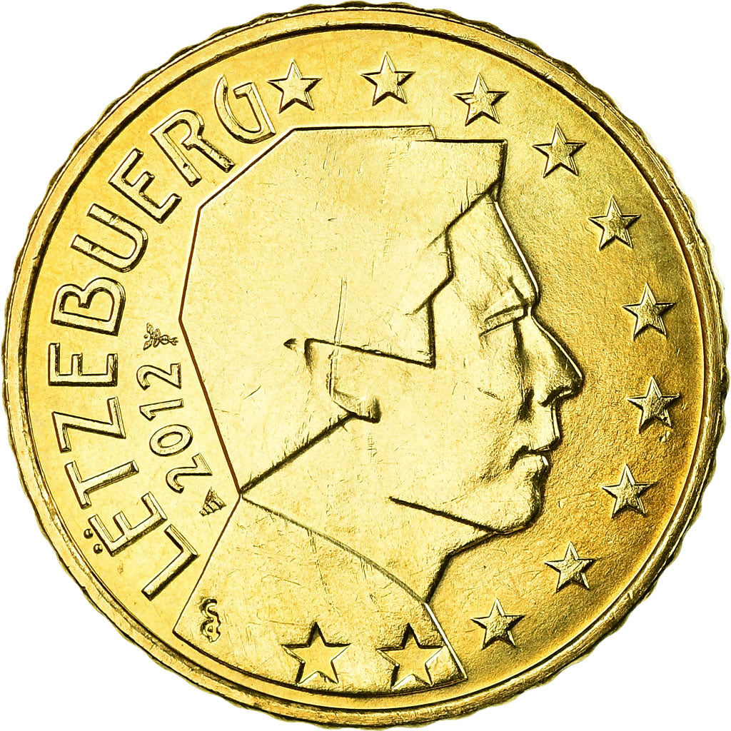 Luxemburgo, 50 Euro Cent, 2012, MS(63), Latão, KM:91