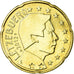Luxembourg, 20 Euro Cent, 2012, MS(63), Brass, KM:90
