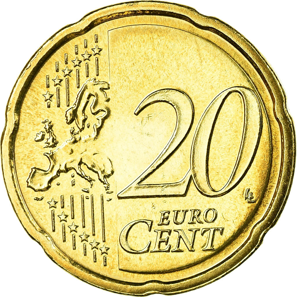 Luxembourg, 20 Euro Cent, 2012, SPL, Laiton, KM:90