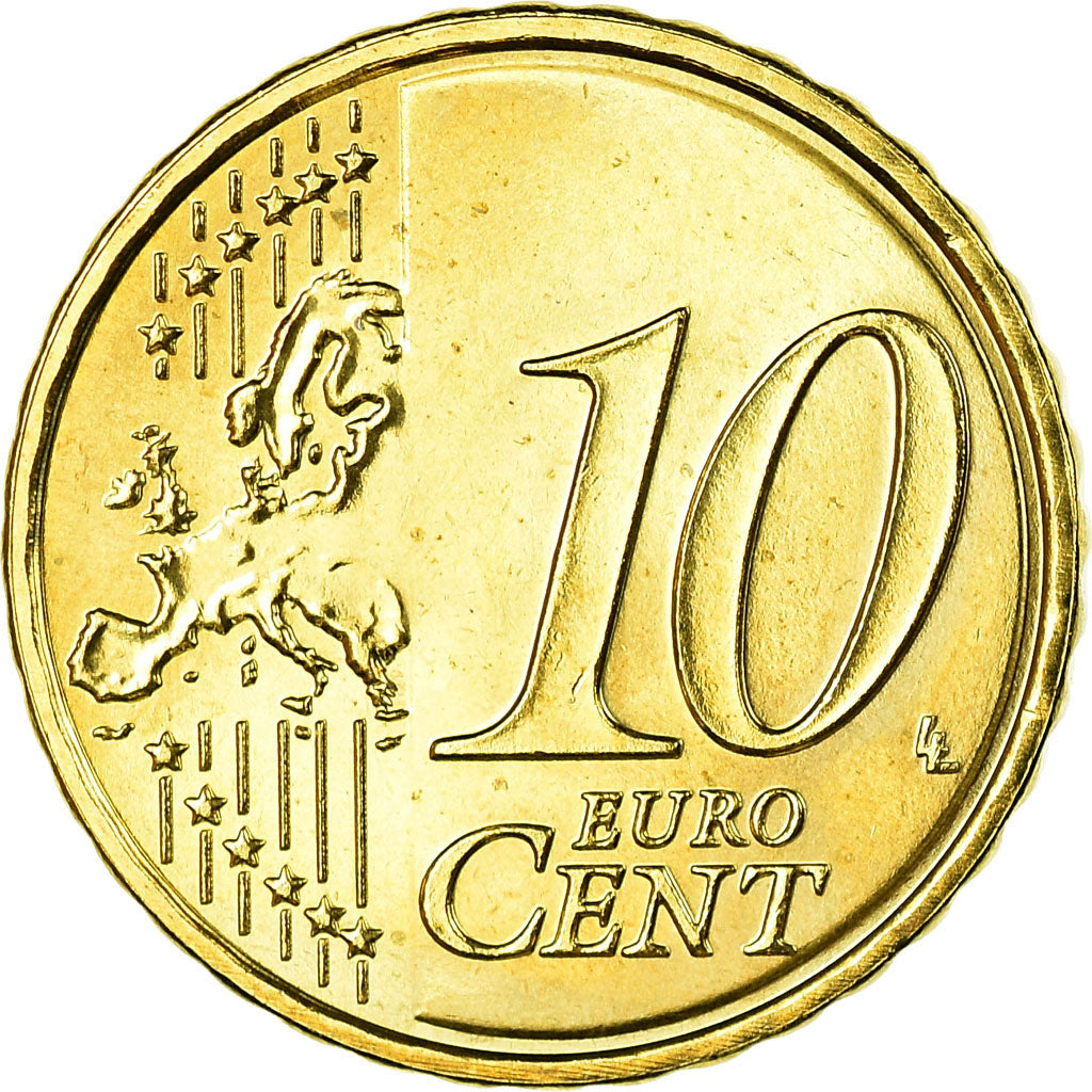 Niederlande, 10 Euro Cent, 2012, UNZ, Messing, KM:268