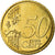 Malta, 50 Euro Cent, 2008, BB+, Ottone, KM:130