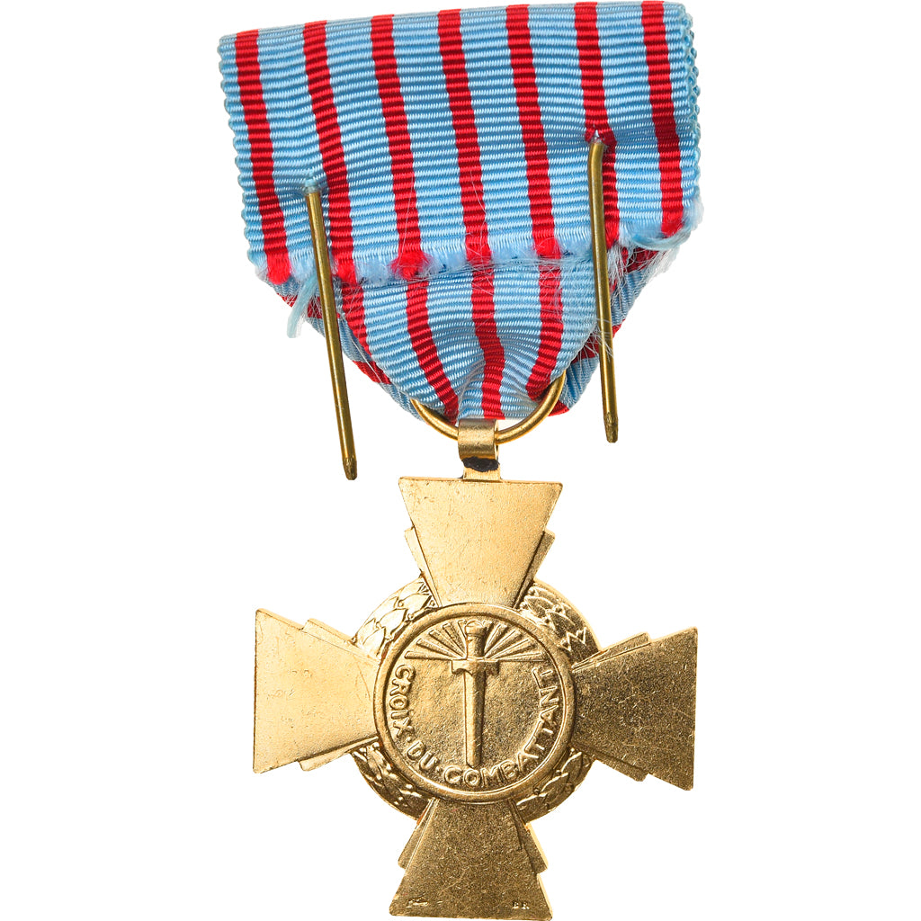 France, Croix du Combattant, Médaille, 1939-1945, Non circulé, Gilt Bronze, 36