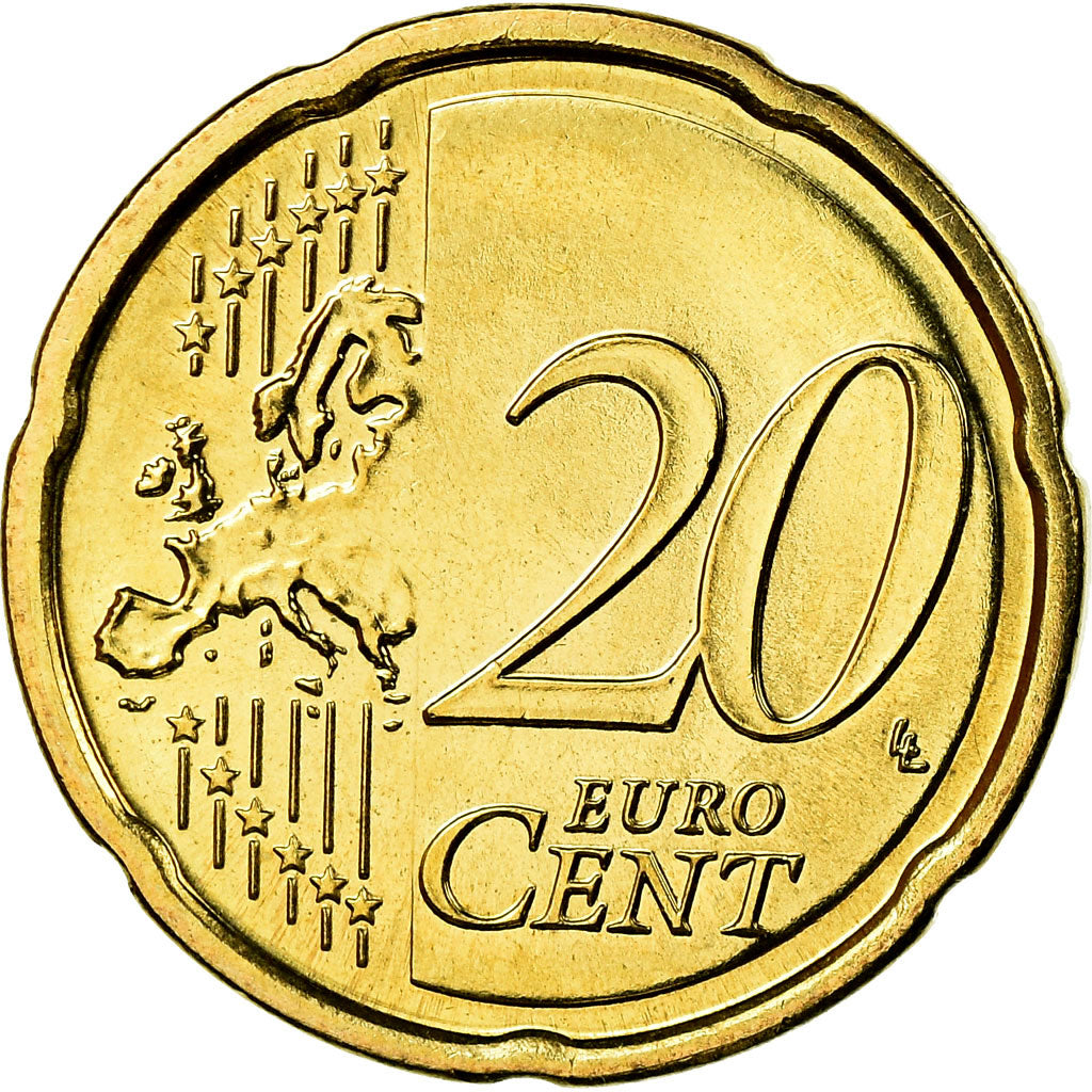 IRELAND REPUBLIC, 20 Euro Cent, 2012, MS(63), Brass, KM:48