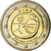 IRELAND REPUBLIC, 2 Euro, EMU, 10th Anniversary, 2009, AU(55-58), Bi-Metallic