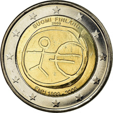 Finlândia, 2 Euro, EMU 10th Anniversary, 2009, AU(50-53), Bimetálico, KM:144