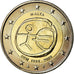 Malta, 2 Euro, E.M.U., 10th Anniversary, 2009, UNZ, Bi-Metallic, KM:134