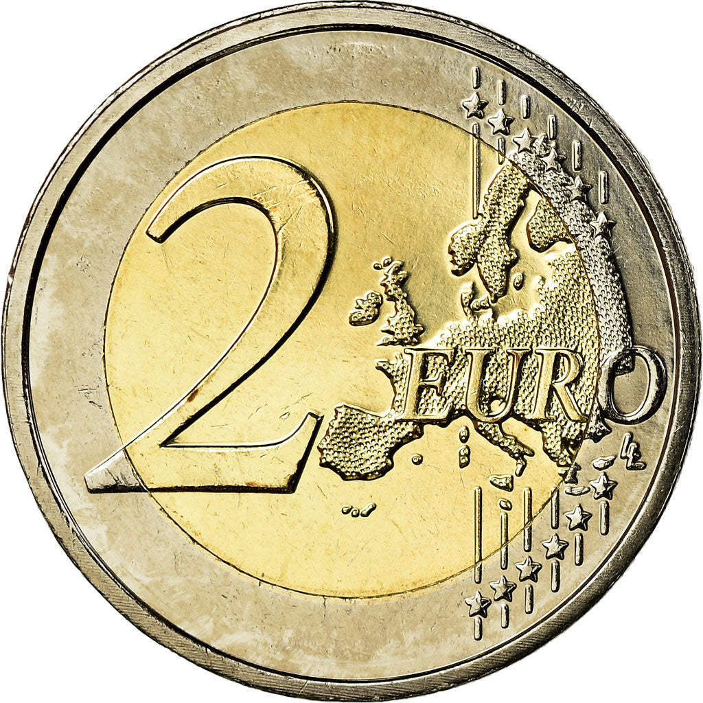 Malta, 2 Euro, E.M.U., 10th Anniversary, 2009, UNZ, Bi-Metallic, KM:134