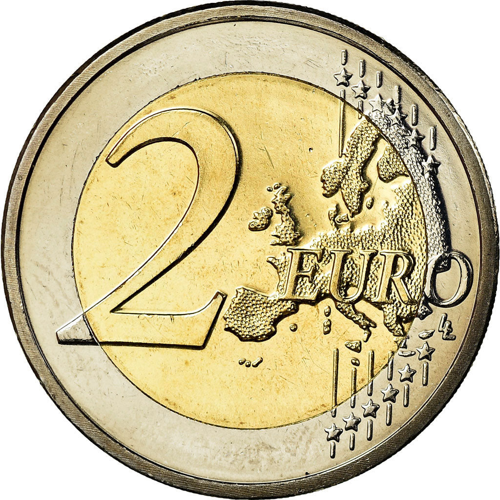 Cyprus, 2 Euro, 10th Anniversary of Euro, 2009, MS(63), Bi-Metallic, KM:89