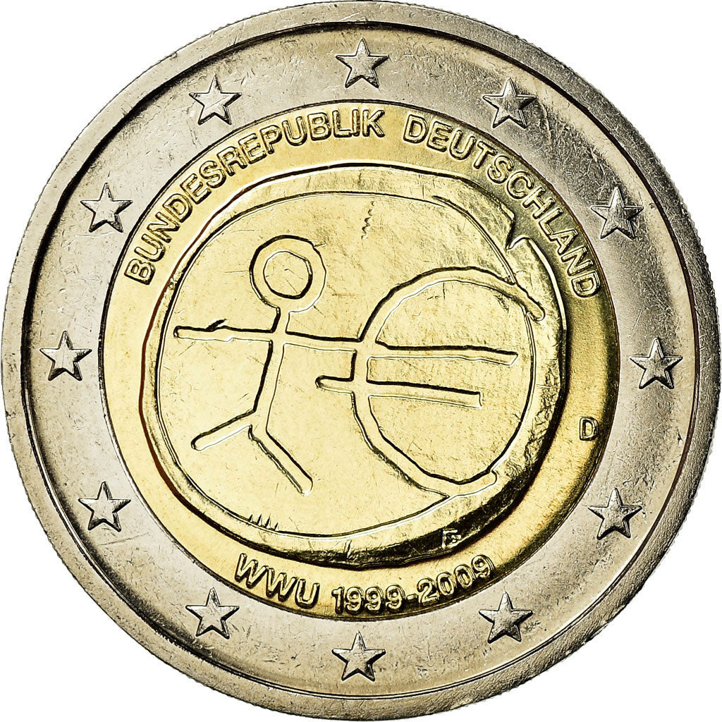 Bundesrepublik Deutschland, 2 Euro, EMU, 10th Anniversary, 2009, VZ