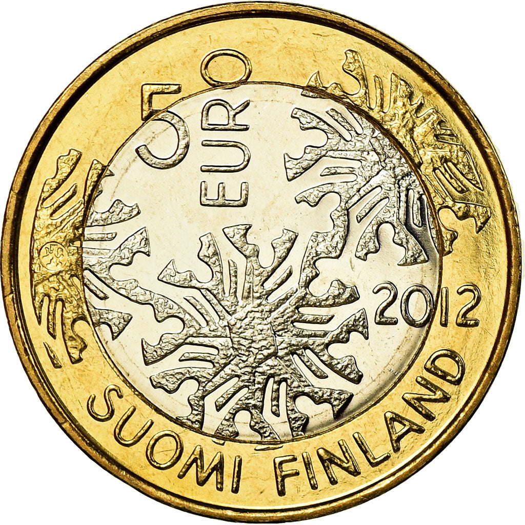 Finnland, 5 Euro, Hiver, 2012, UNZ, Bi-Metallic, KM:186