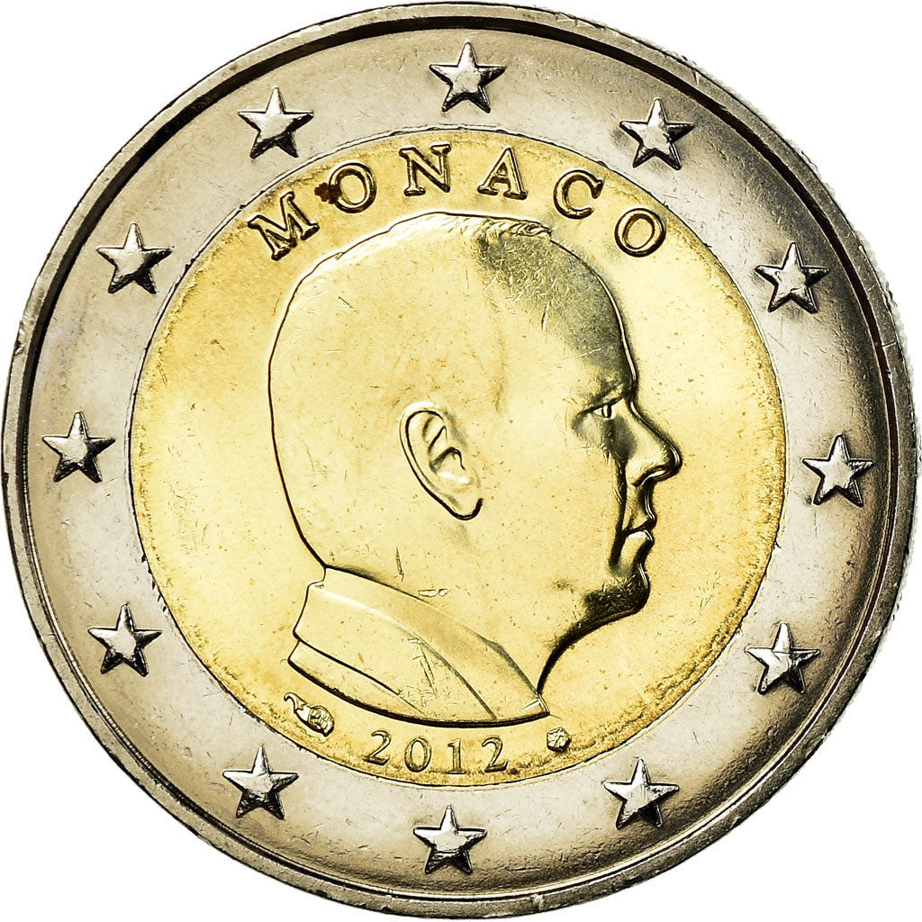 Monaco, 2 Euro, Prince Albert, 2012, AU(55-58), Bi-Metallic, KM:195