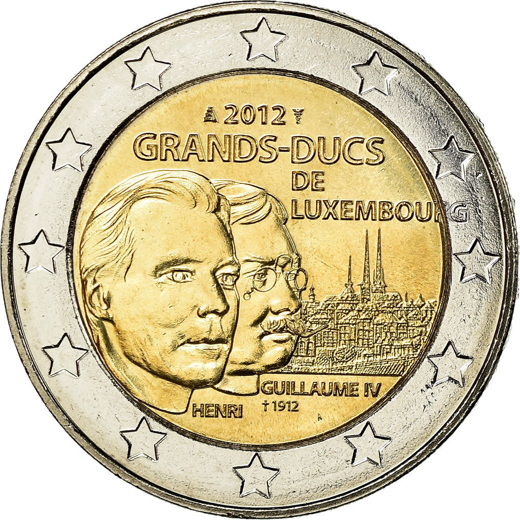Luxemburg, 2 Euro, Grand-Duc Guillaume IV, 2012, VZ, Bi-Metallic, KM:121