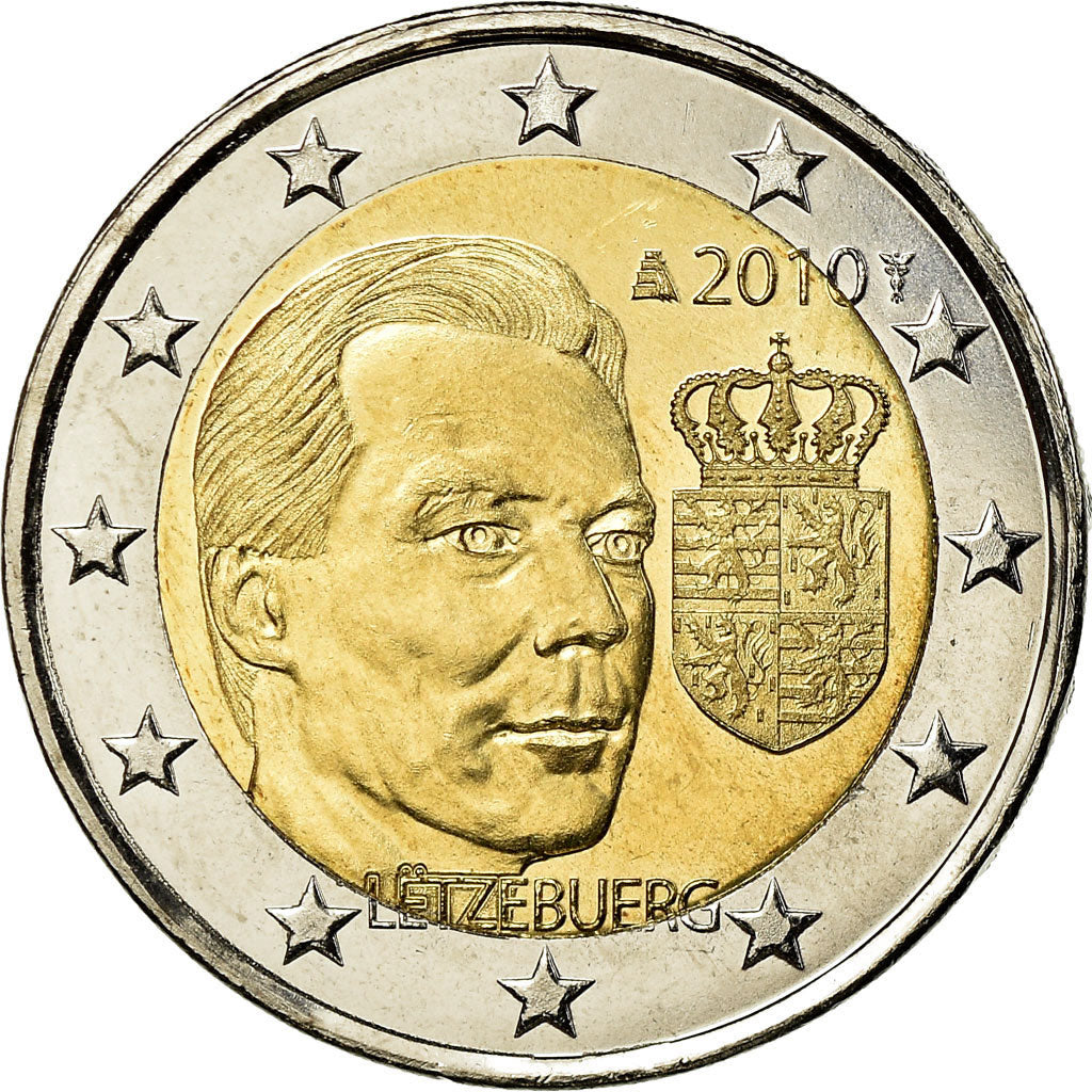 Luxemburg, 2 Euro, 2010, VZ, Bi-Metallic, KM:115