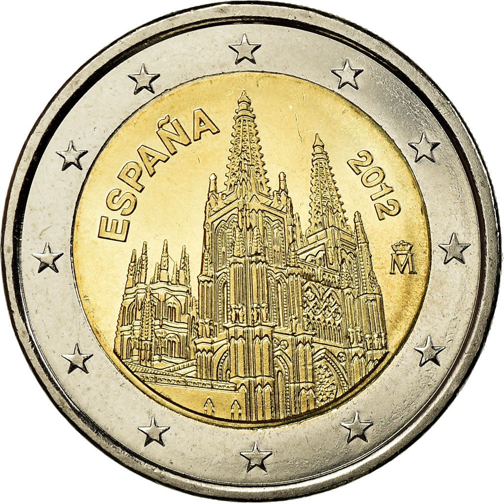 Spanien, 2 Euro, Burgos, 2012, VZ, Bi-Metallic, KM:1254