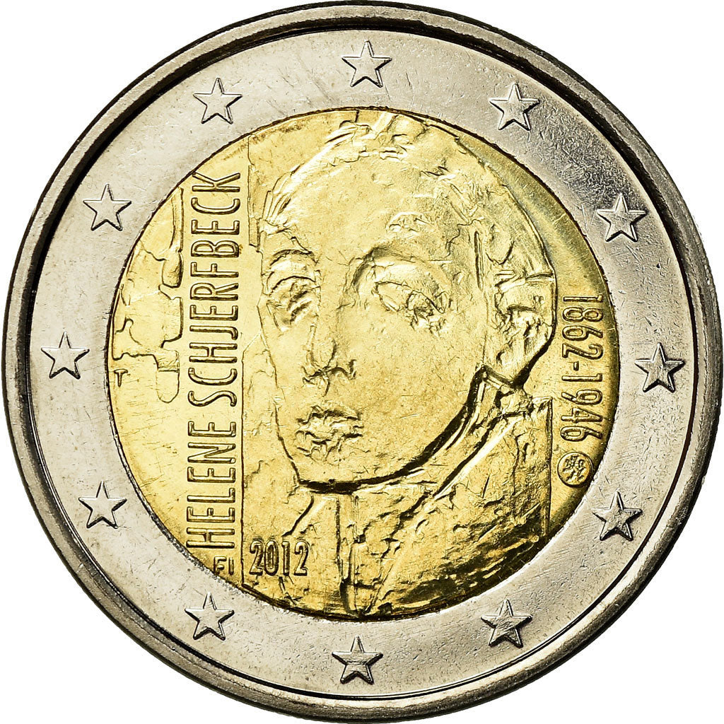 Finland, 2 Euro, Helene Schjerfbeck, 2012, AU(55-58), Bi-Metallic, KM:182