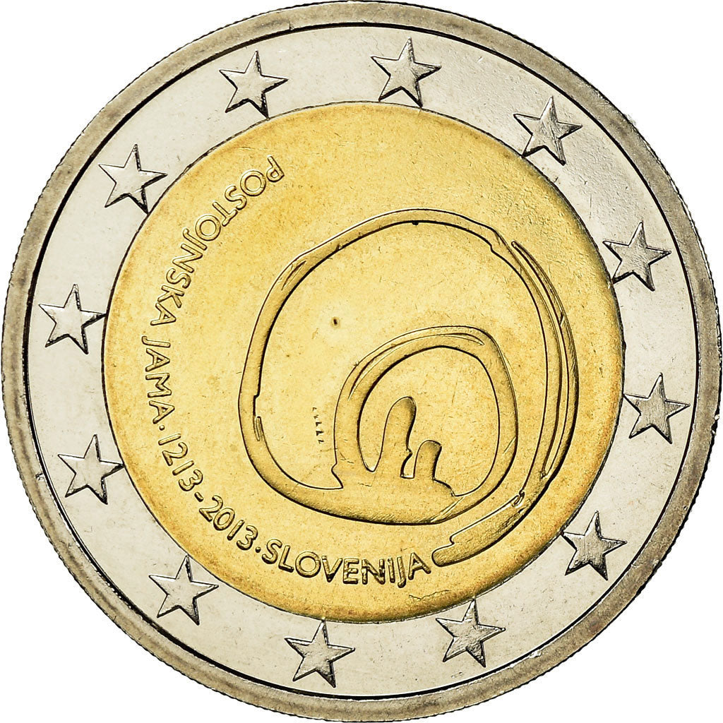 Słowenia, 2 Euro, Postojna, 2013, Vantaa, AU(55-58), Bimetaliczny, KM:112