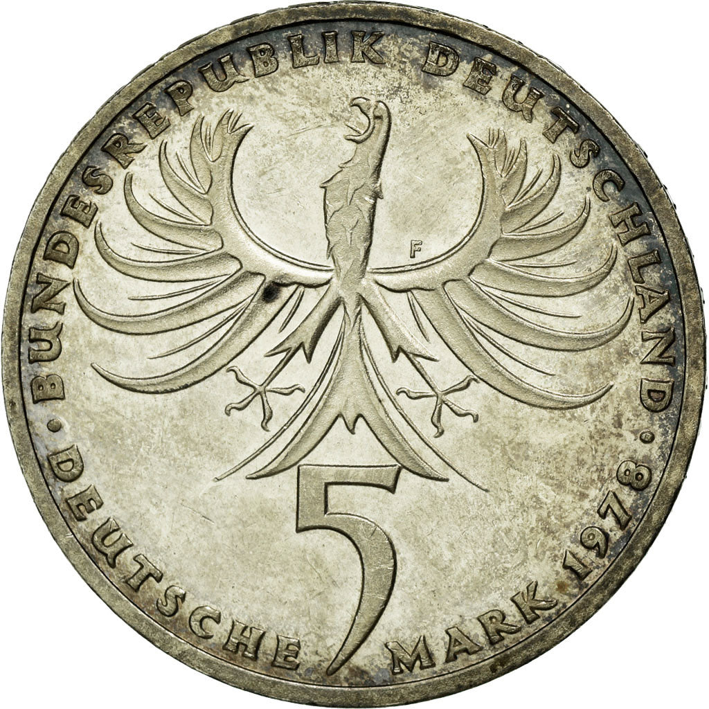 Coin, GERMANY - FEDERAL REPUBLIC, 5 Mark, 1978, Stuttgart, Germany, MS(60-62)
