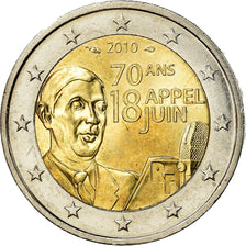 França, 2 Euro, Charles De Gaulle, Appel du 18 juin 1940, 2010, AU(55-58)