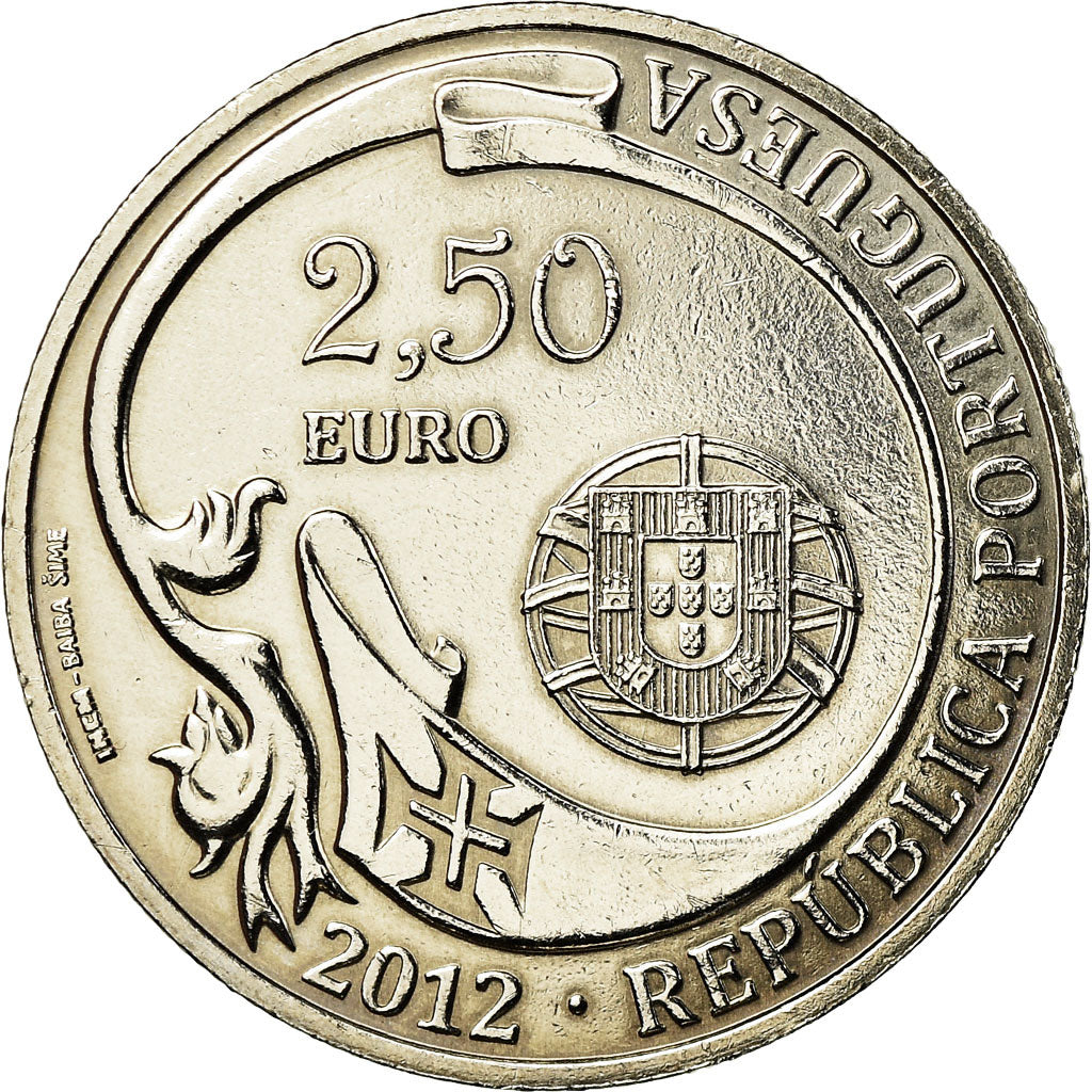 Portogallo, 2-1/2 Euro, 2012, SPL, Rame-nichel, KM:New
