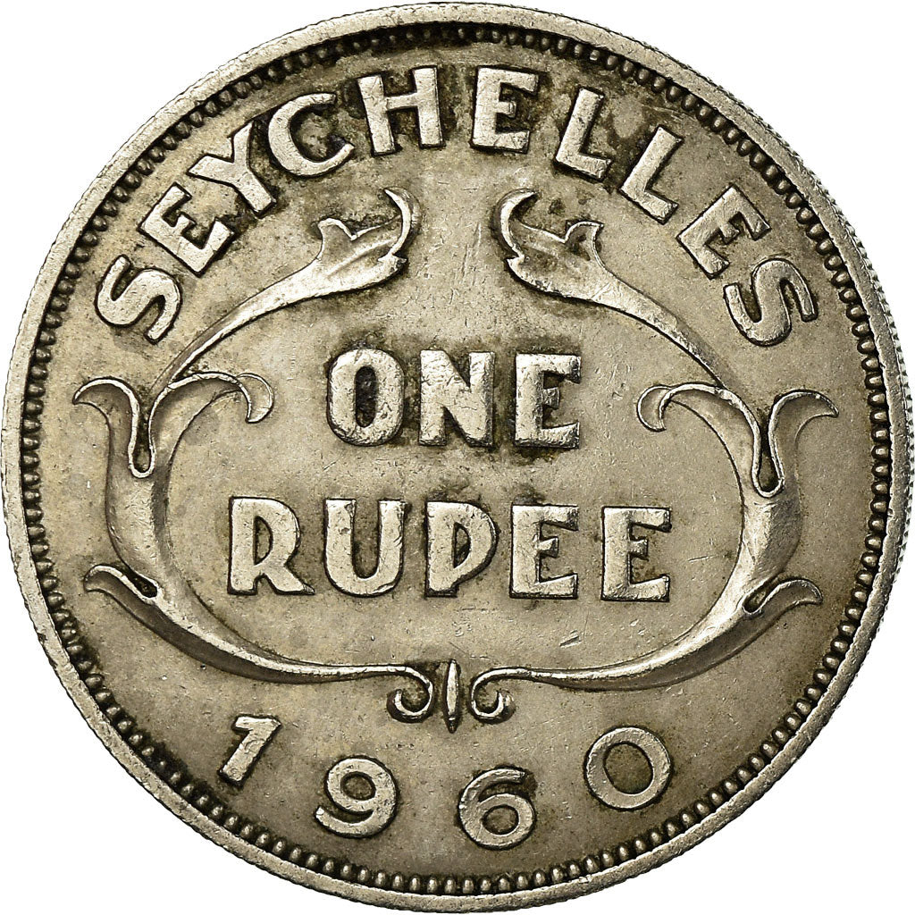 Moneda, Seychelles, Rupee, 1960, MBC, Cobre - níquel, KM:13