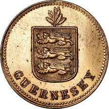 Münze, Guernsey, 2 Doubles, 1920, Heaton, Birmingham, SS, Bronze Plated Copper