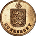 Münze, Guernsey, 2 Doubles, 1920, Heaton, Birmingham, SS, Bronze Plated Copper