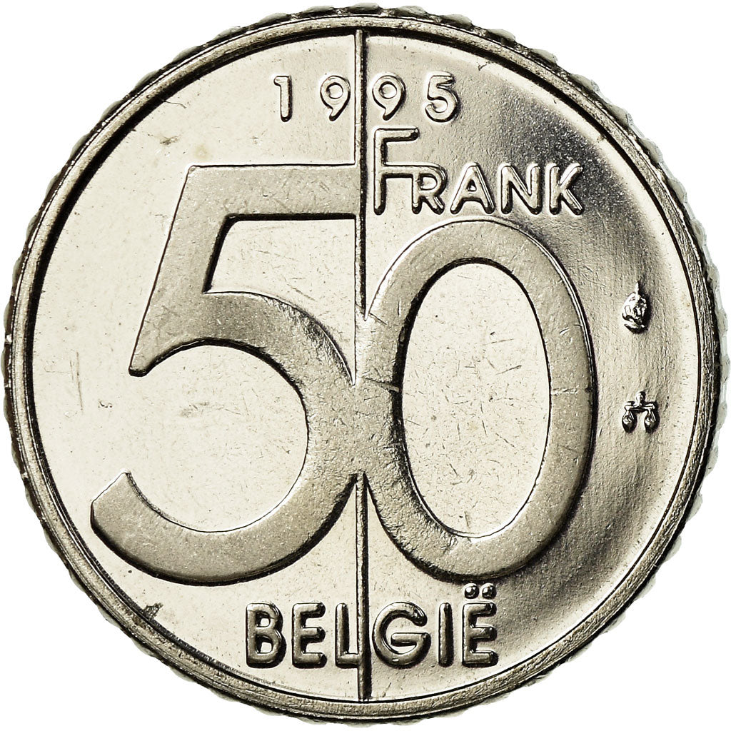 Moneta, Belgio, Albert II, 50 Francs, 50 Frank, 1995, Brussels, FDC, Nichel