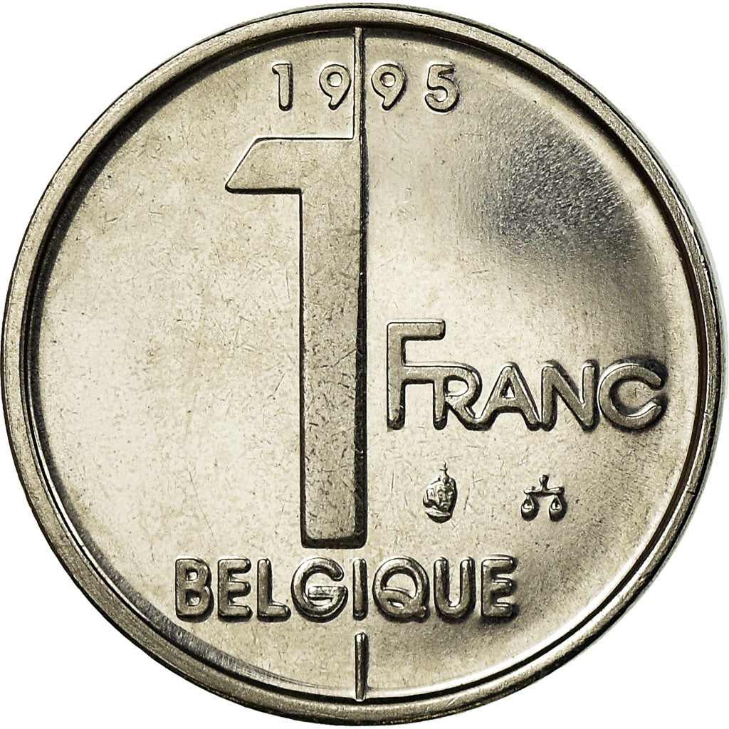 Moneda, Bélgica, Albert II, Franc, 1995, Brussels, FDC, Níquel chapado en