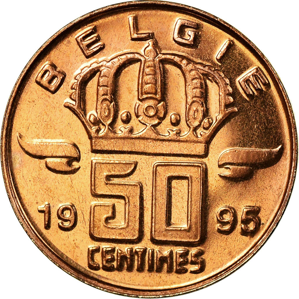 Münze, Belgien, Baudouin I, 50 Centimes, 1995, STGL, Bronze, KM:149.1