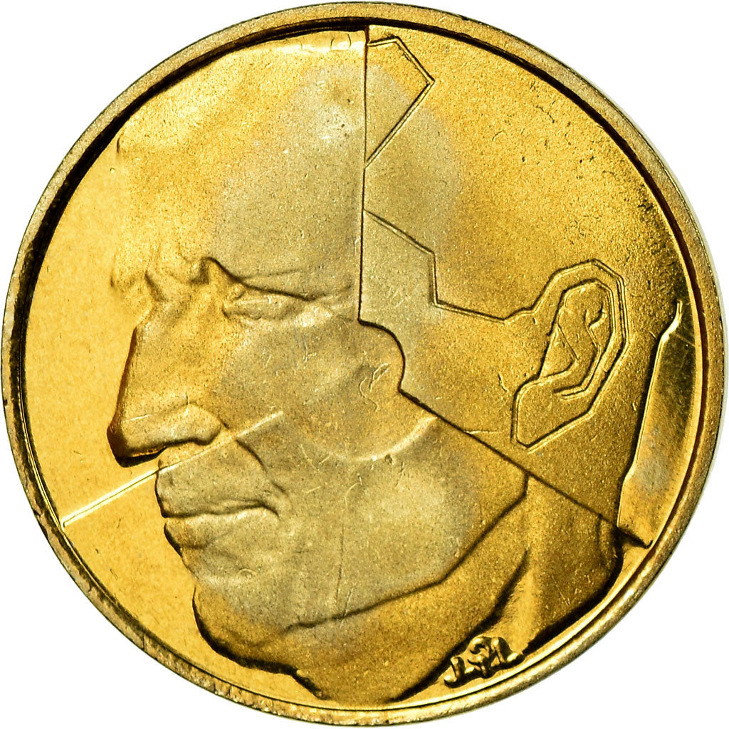 Moneta, Belgio, 5 Francs, 5 Frank, 1990, FDC, Ottone o alluminio-bronzo, KM:164