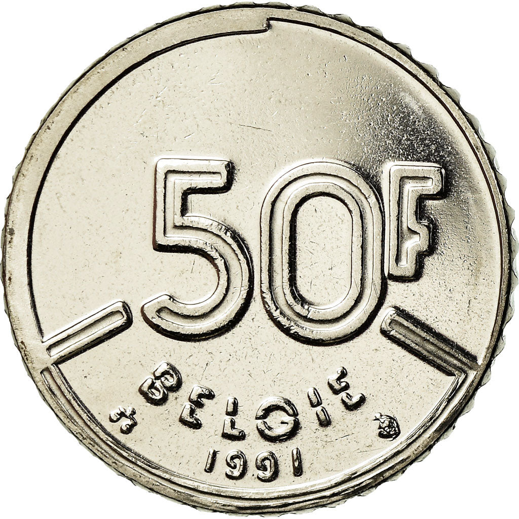 Moneta, Belgio, Baudouin I, 50 Francs, 50 Frank, 1991, Brussels, Belgium, FDC