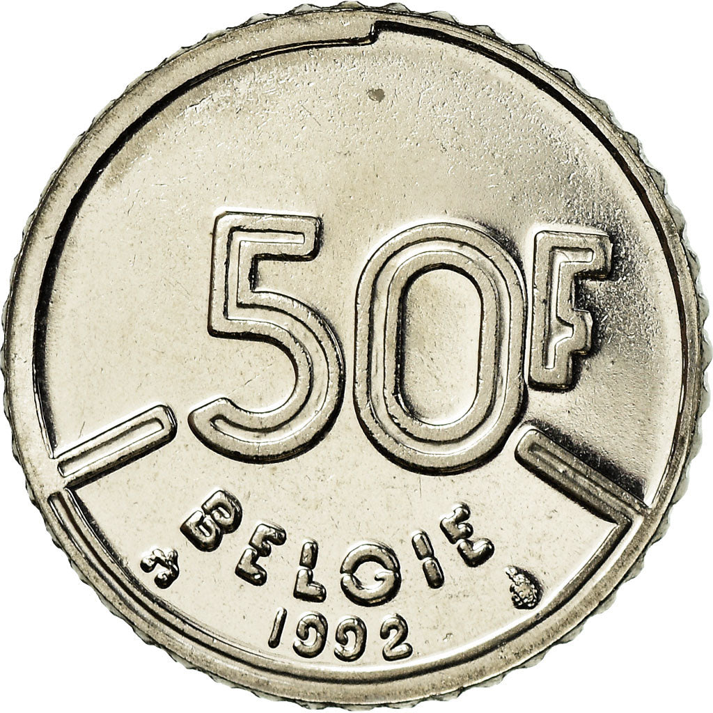 Moeda, Bélgica, Baudouin I, 50 Francs, 50 Frank, 1992, Brussels, Belgium