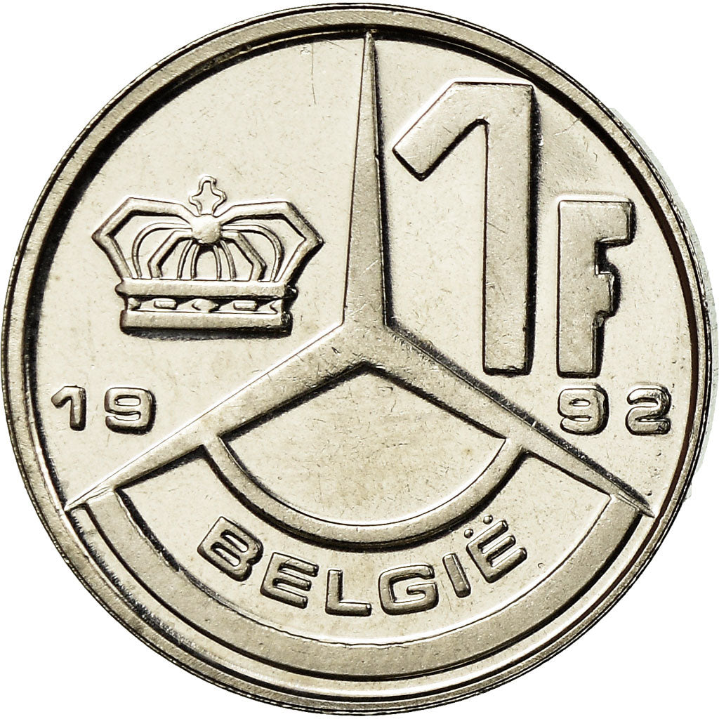 Moneta, Belgio, Franc, 1992, FDC, Ferro placcato nichel, KM:171