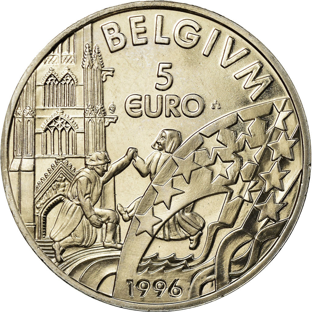 België, 5 Euro, 1996, FDC, Copper-nickel