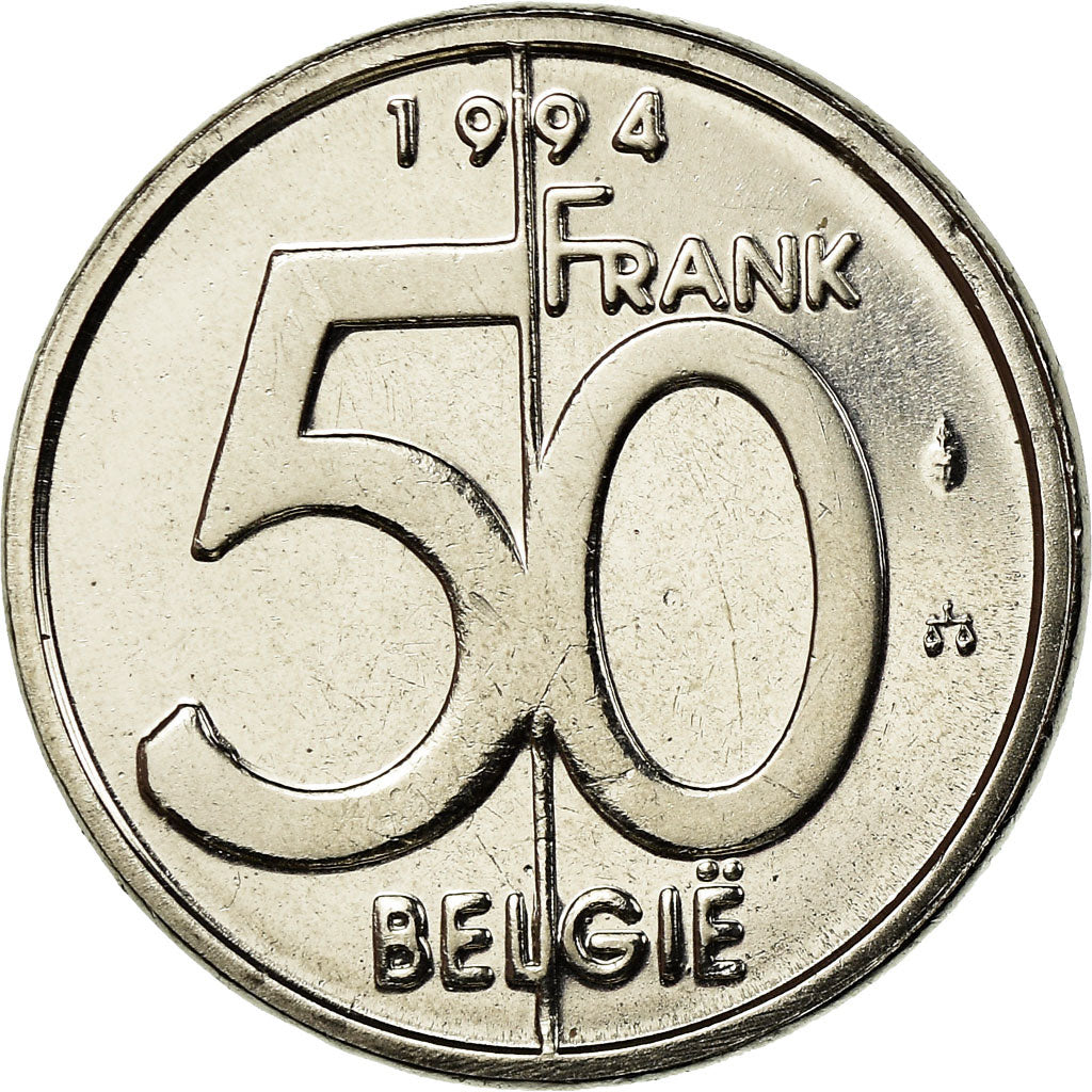 Münze, Belgien, Albert II, 50 Francs, 50 Frank, 1994, Brussels, UNZ, Nickel