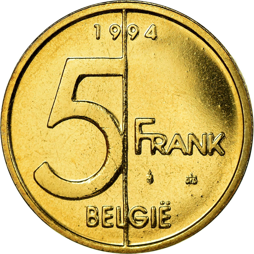 Moneta, Belgio, Albert II, 5 Francs, 5 Frank, 1994, Brussels, SPL