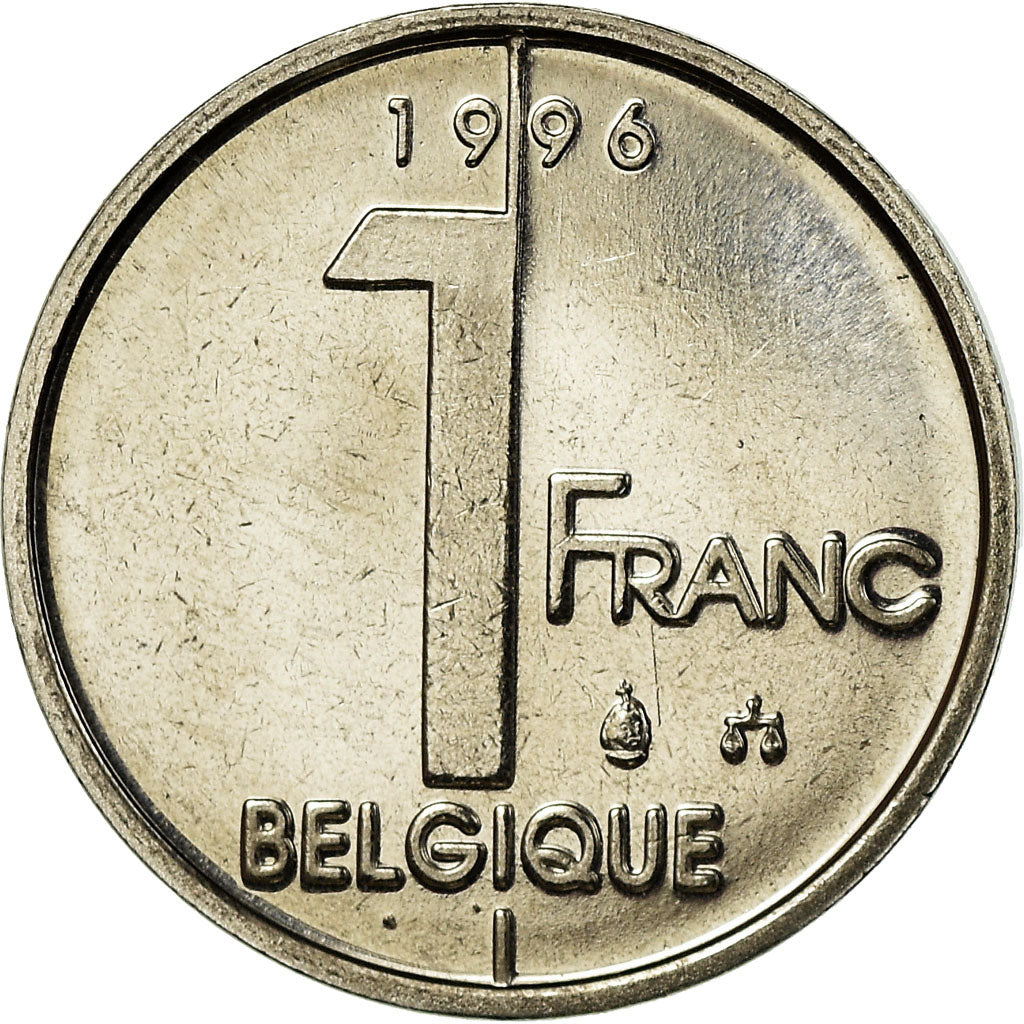 Moneta, Belgio, Albert II, Franc, 1996, Brussels, FDC, Ferro placcato nichel