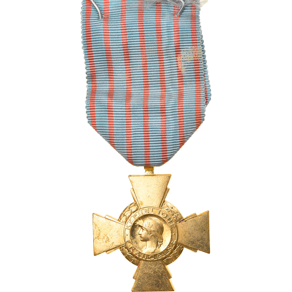 França, Croix du Combattant, Medal, 1939-1945, Qualidade Muito Boa, Bronze