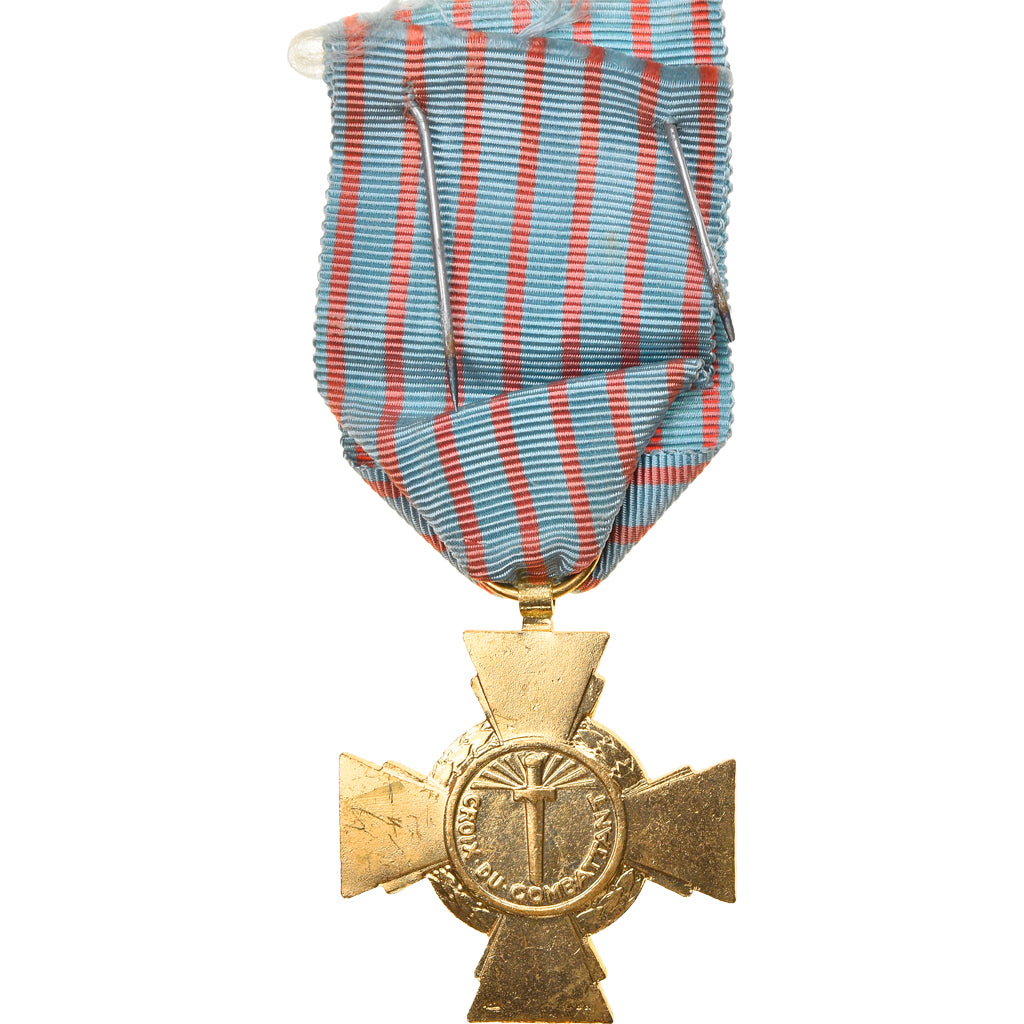França, Croix du Combattant, Medal, 1939-1945, Qualidade Muito Boa, Bronze