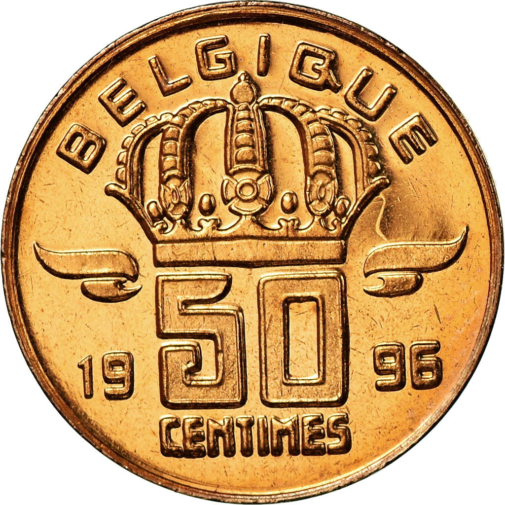 Moneta, Belgio, Baudouin I, 50 Centimes, 1996, SPL-, Bronzo, KM:148.1