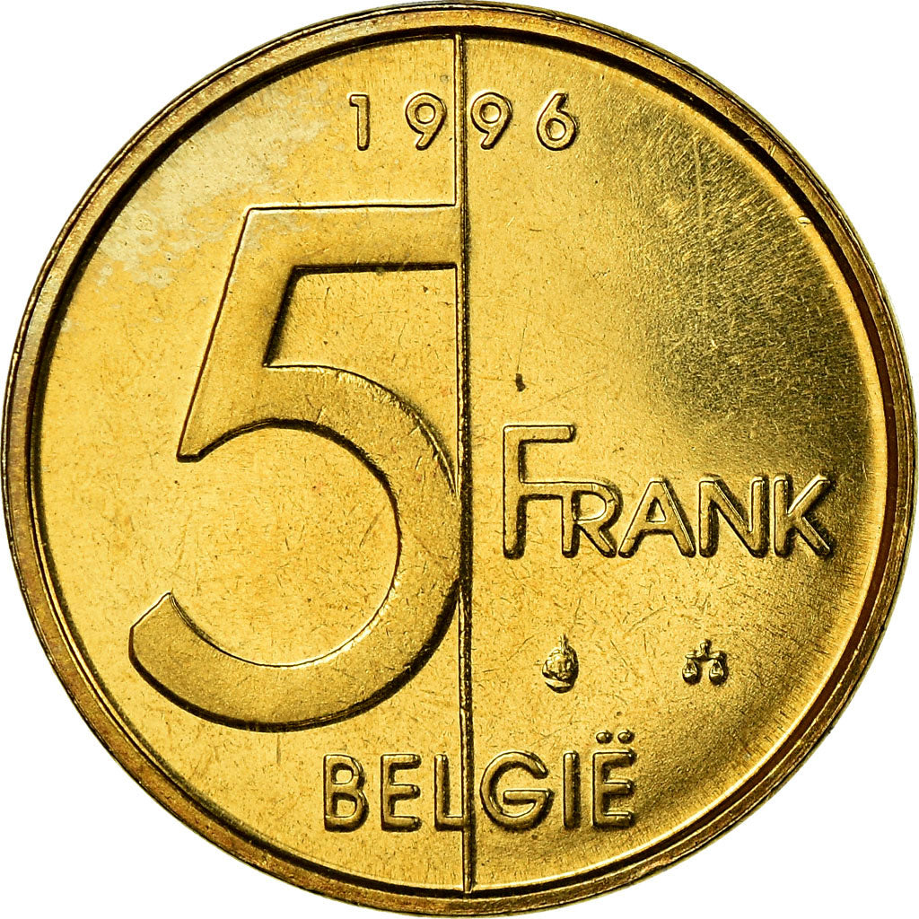 Munten, België, Albert II, 5 Francs, 5 Frank, 1996, Brussels, UNC-