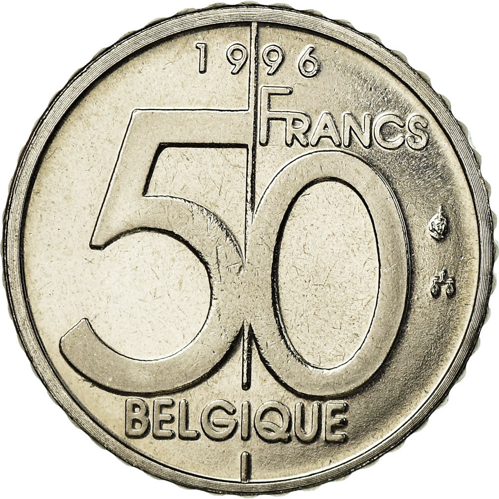 Münze, Belgien, Albert II, 50 Francs, 50 Frank, 1996, Brussels, STGL, Nickel