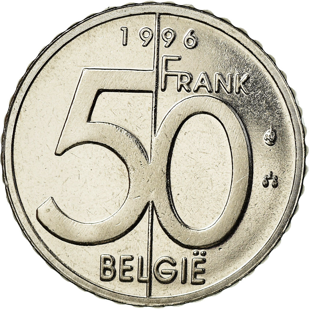 Moneta, Belgio, Albert II, 50 Francs, 50 Frank, 1996, Brussels, FDC, Nichel