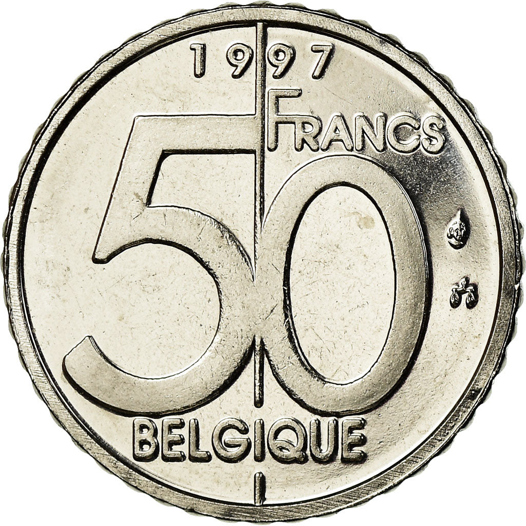 Moneta, Belgio, Albert II, 50 Francs, 50 Frank, 1997, Brussels, FDC, Nichel