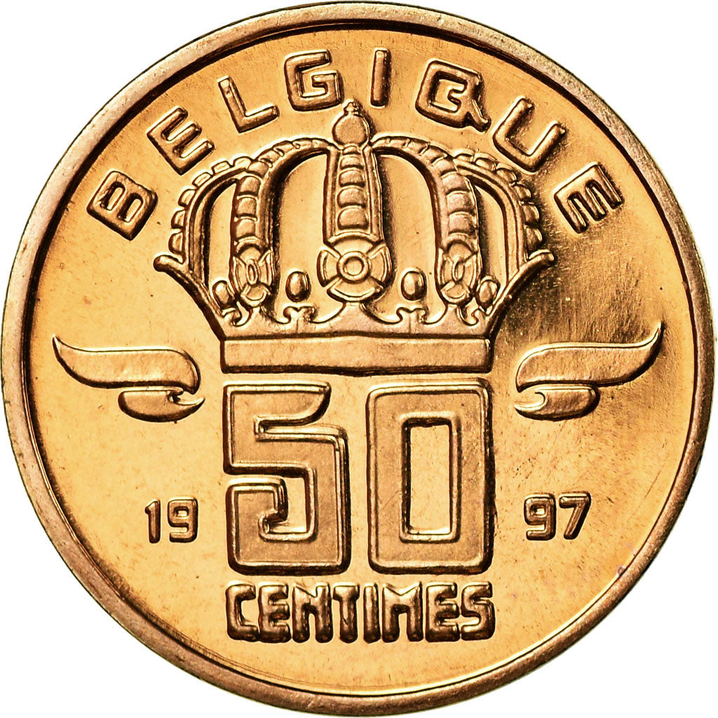 Moneta, Belgio, Baudouin I, 50 Centimes, 1997, FDC, Bronzo, KM:148.1