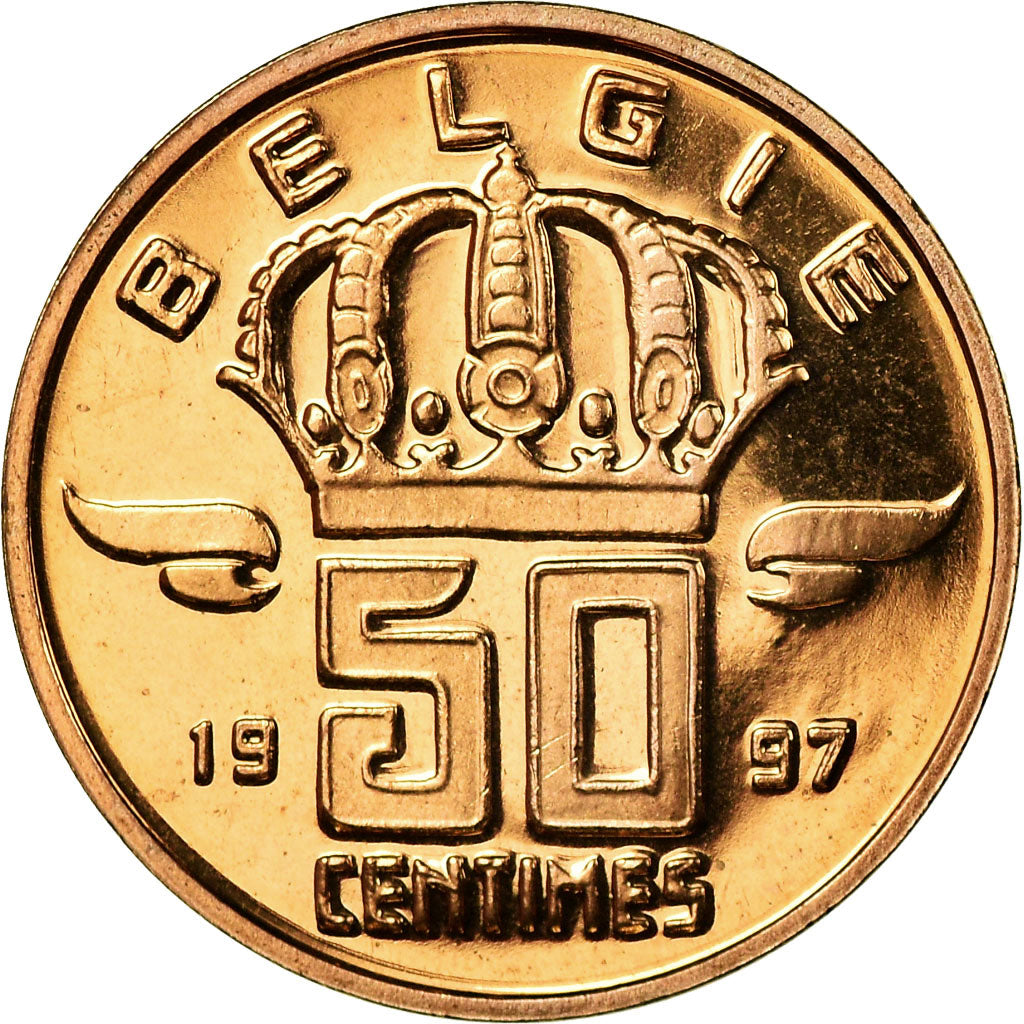Moneta, Belgio, Baudouin I, 50 Centimes, 1997, FDC, Bronzo, KM:149.1