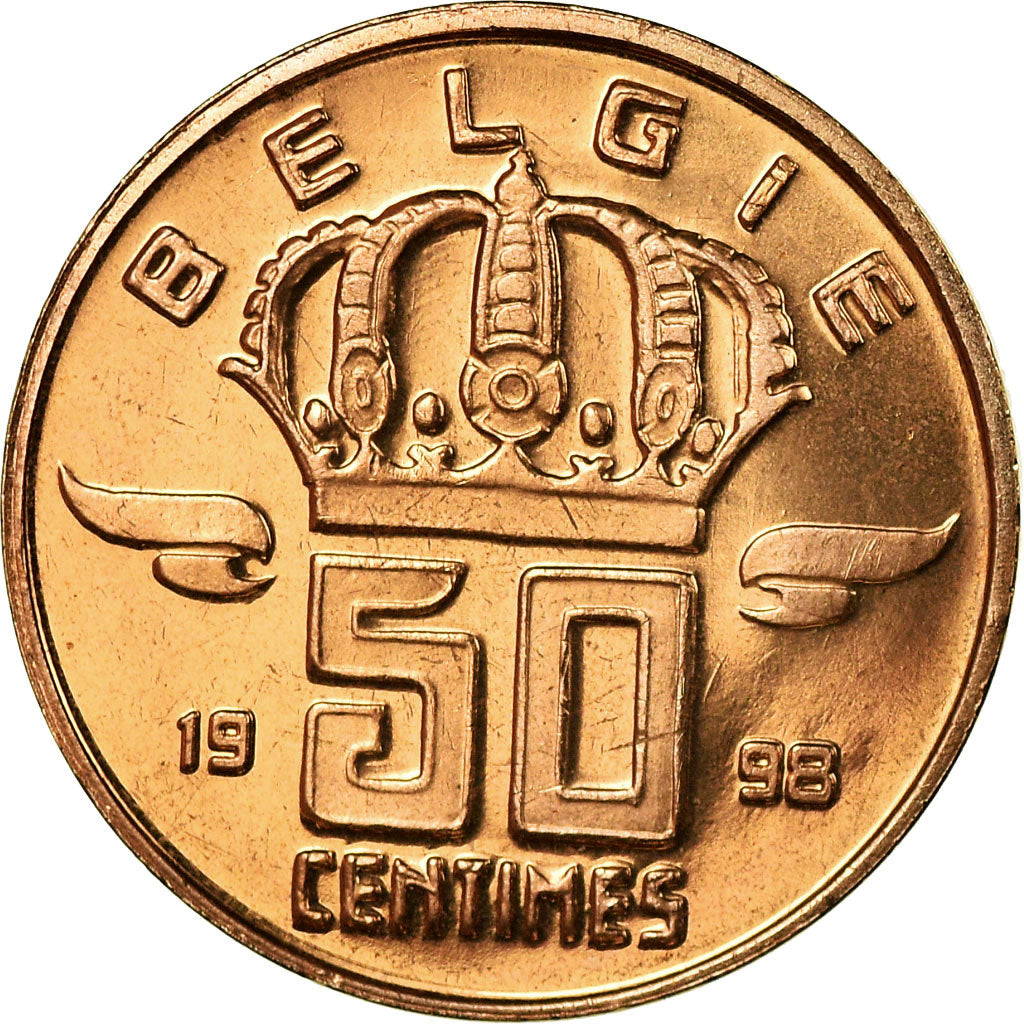 Münze, Belgien, Baudouin I, 50 Centimes, 1998, STGL, Bronze, KM:149.1